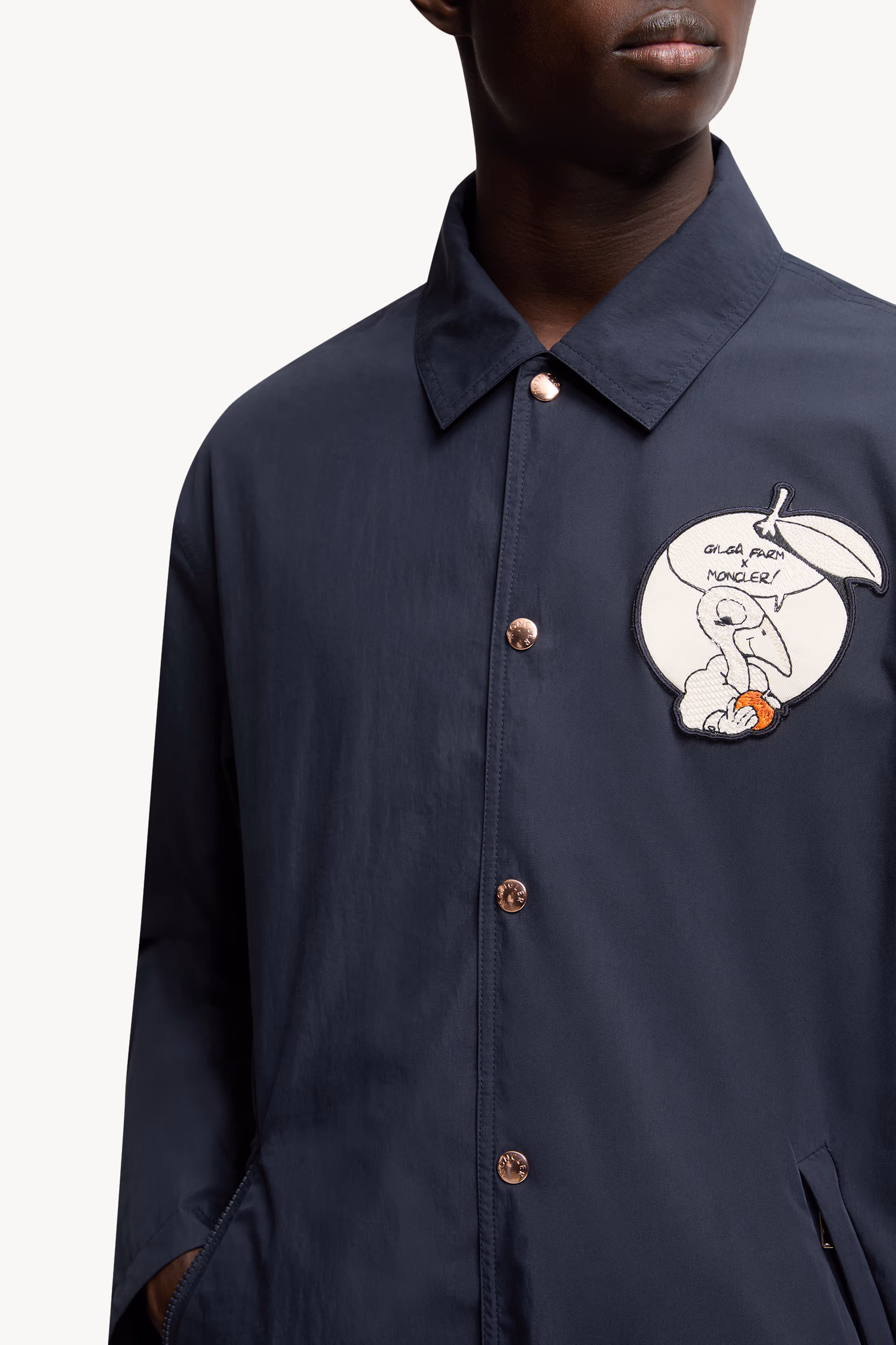 Moncler x Gilga Farm Designed by Donald Glover Satsuma Shirt Jacket Men Navy Blue Moncler 7